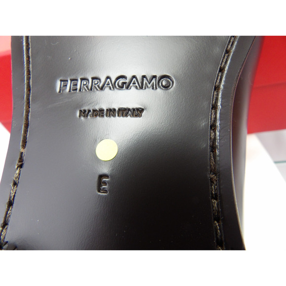 NIB FERRAGAMO BROWN LEATHER FORT GANCINI BIT LOGO LOAFERS 11 E ITALY main image 10